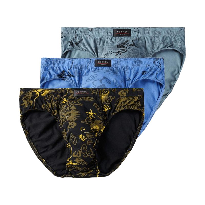 3pcs L XL 2XL 3XL 4XL 5XL 6XL 7XL Men's  Big Size Underwear Breathable Briefs Shorts Panties Breathable Male Elastic Underpants