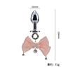 Sexy Aurora Bowknot BDSM Set Non-Piercing Nipple Clamps with Butt Plug Long Chain Dangle Bell Heart Adult Roleplay Lingerie Jewe