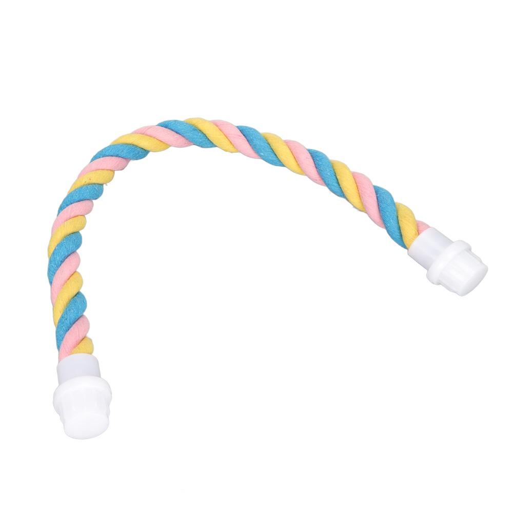 Colorful Design Bird Rope Perch Comfortable Grip Joint Support Multipurpose Bird Perch Sturdy Steel Wire Construction