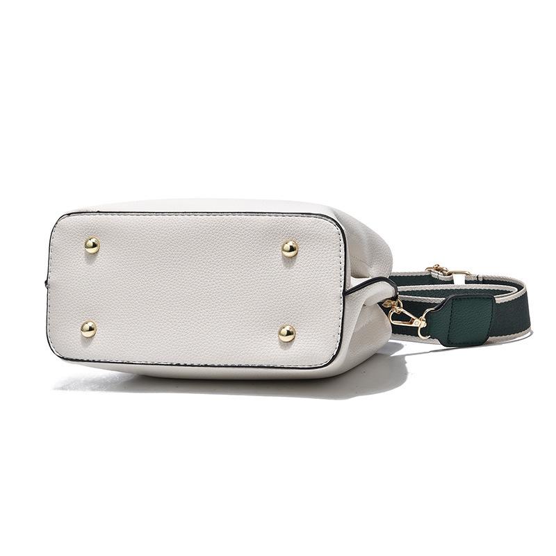Women's Mini Bucket Bag: Lychee Pattern, Color Block Shoulder Crossbody Bag (2025 Trend)