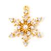 1 Piece Brass Christmas Charms 18K Gold Plated Christmas Snowflake Clear Cubic Zirconia Pendants For DIY Jewelry Making Findings