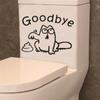 Cute Cartoon Five Models Bathroom Funny Toilet Sticker PVC Waterproof Wall Decals Windows Door Home Decoration