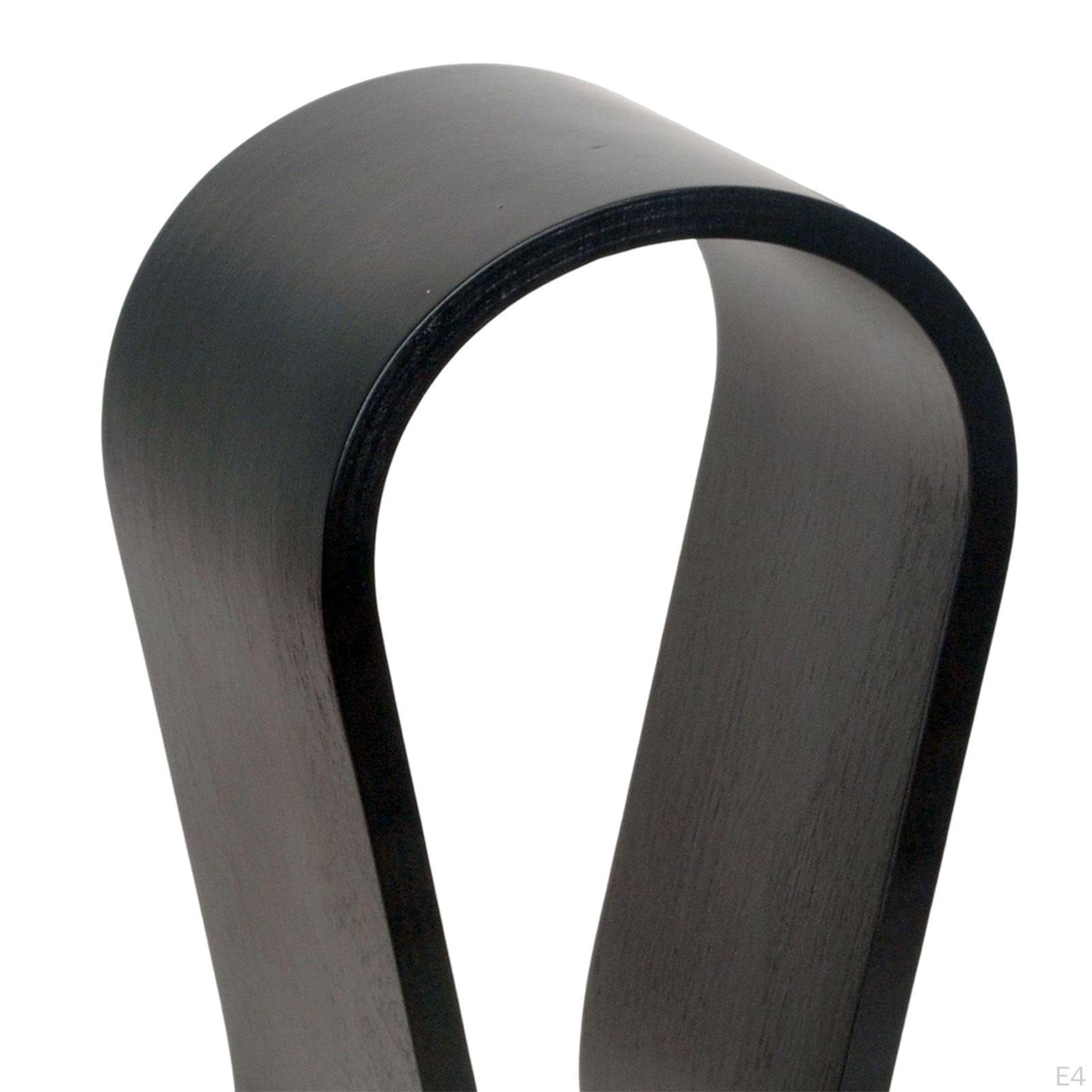 Элегантная деревянная подставка для наушников для организации рабочего стола Black — фото 6