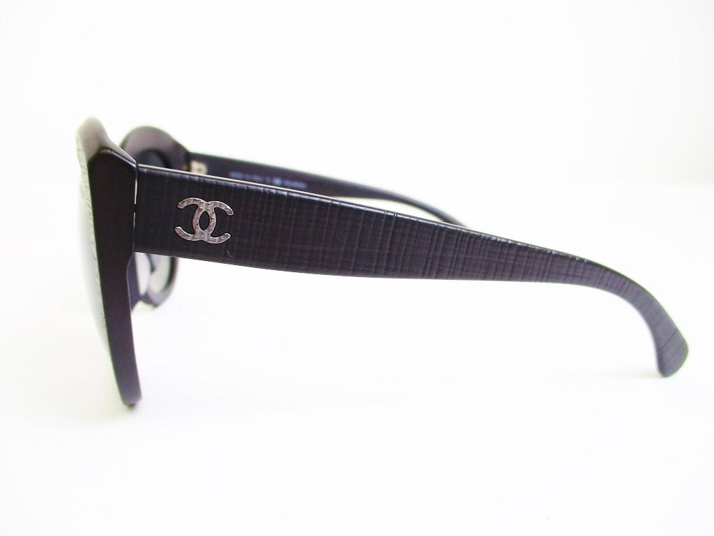 Oryginalne okulary przeciwsłoneczne CHANEL Gray Lends Brown Plastic Frame Eyewear #7283 Odnowione