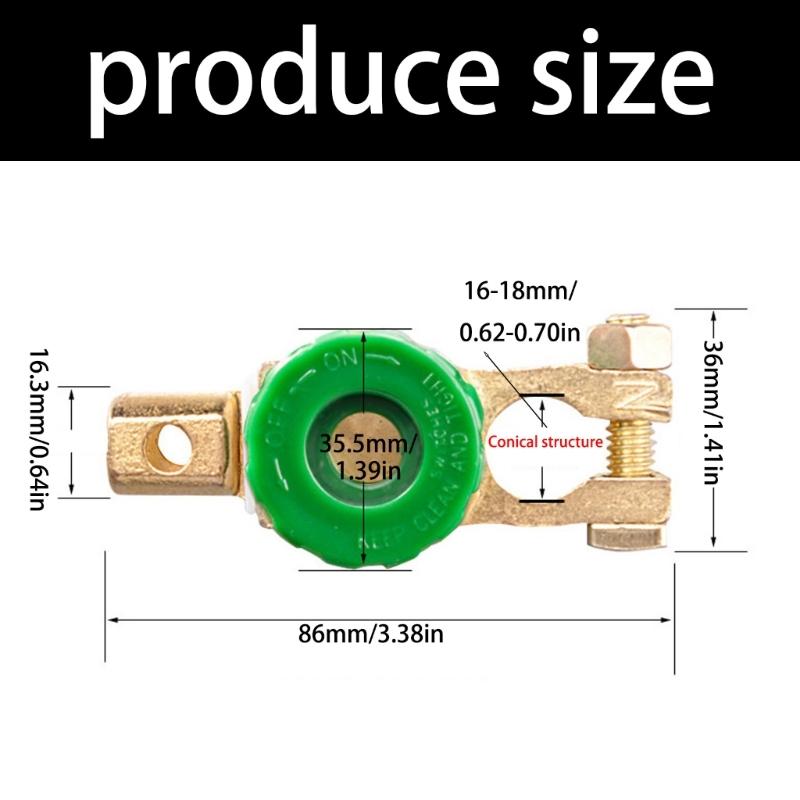 Universal 17mm Battery Cut Off Switches 12V 24V Power Disconnector Battery Isolator Switches for Automotive Marine Truck