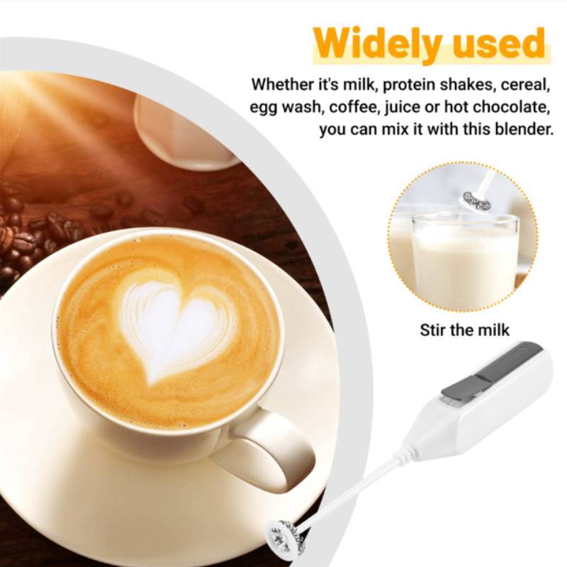 Stainless Steel Handheld Milk Frother For Home Kitchen Use
