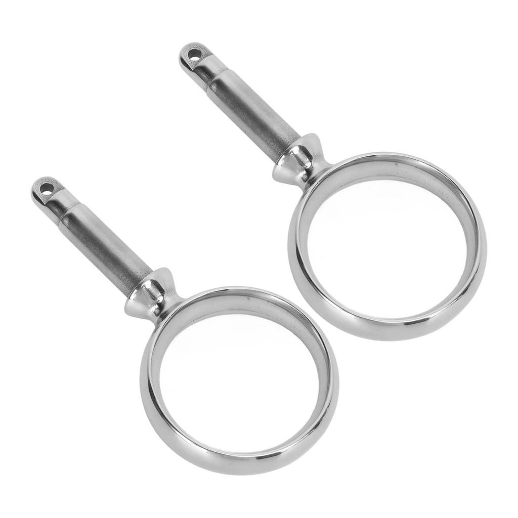 1 Pair Boat Stainless Steel Oarlock 2 Inch ID Mirror Finish Rowlock Paddle Brackets for Standard Size Paddles