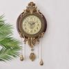Creative Solid Wood Silent Wall Clock European-style Large Personalized Quartz Clock Fashion Simple Living Room Clock.