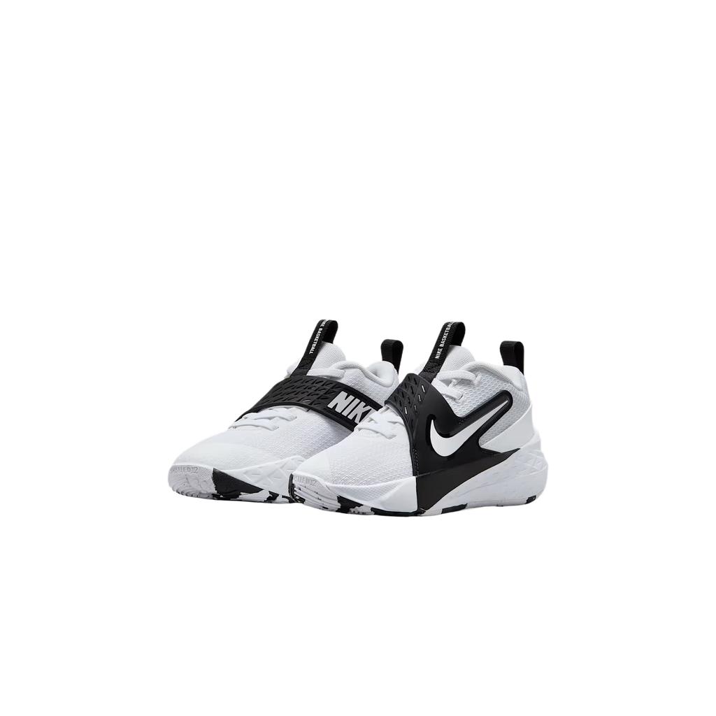 Nike Team Hustle D12 PS Bílé Černé Dětské Tenisky HF6280-101