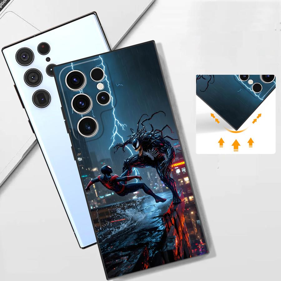 Marvel Cool Venom Case for Samsung Galaxy S26 S10 S9 S24 Plus Note 20 Ultra 8 9 10 S25 Ultra S23 S21 FE S20 Funda Phone Cover