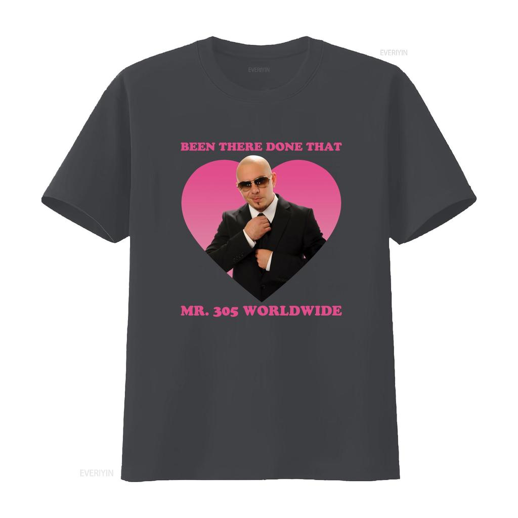 Been There Done That Mr 305 Worldwide Pitbull T Shirt vintage Washed homme Stylish Breathable Top For Everyday Wear Versatile