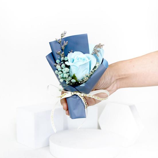 Mini Aromatherapy Soap Rose Bouquet Scented Artificial Flower Arrangement Christmas Wedding Birthday Valentine's Day Gifts for Women Mom Wife Best