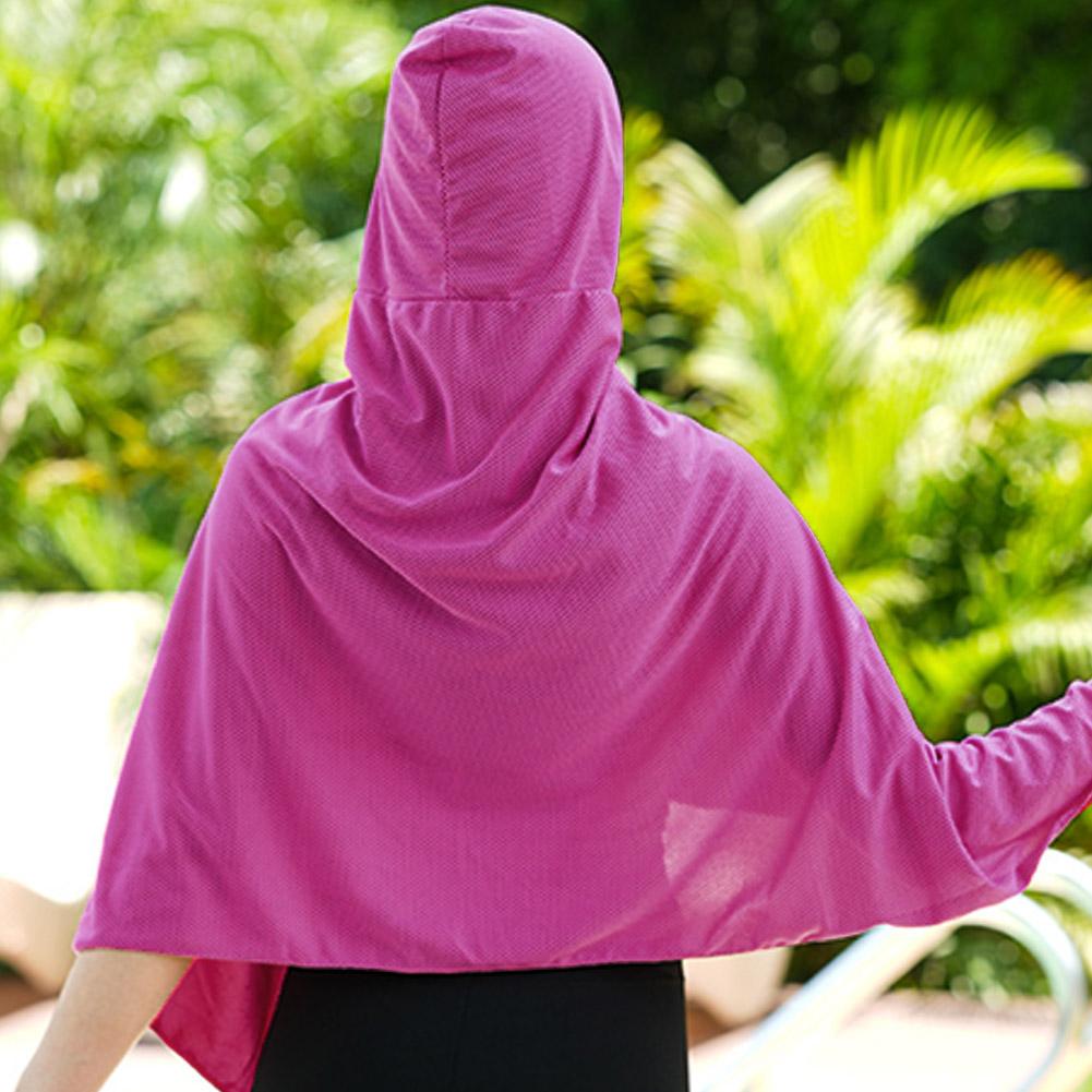 1pcs Quick Dry Shawl Sports Coldproof Hooded Headband Camping Gym Wipe Sweating Cooling Towel Sunscreen Quick Dry Head Cover