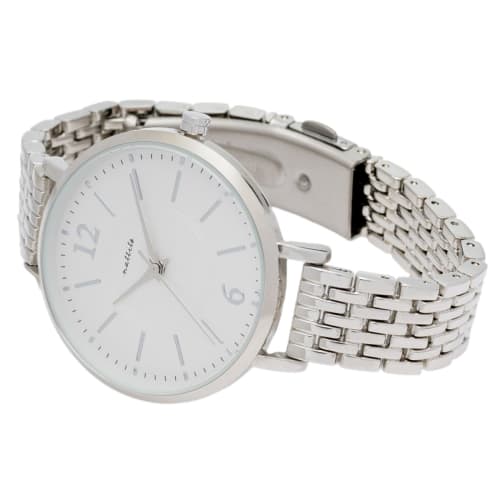 

Fieldwork Women s Analog Watch with Metal Band, Slim Design, Simple and Easy to Read, Opus Silver and White, JN042-1