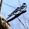Metal Swallows Bird Silhouette Rustic Outdoor Home & Garden Decor "Birds of a Feather" Design Perfect Housewarming Gift