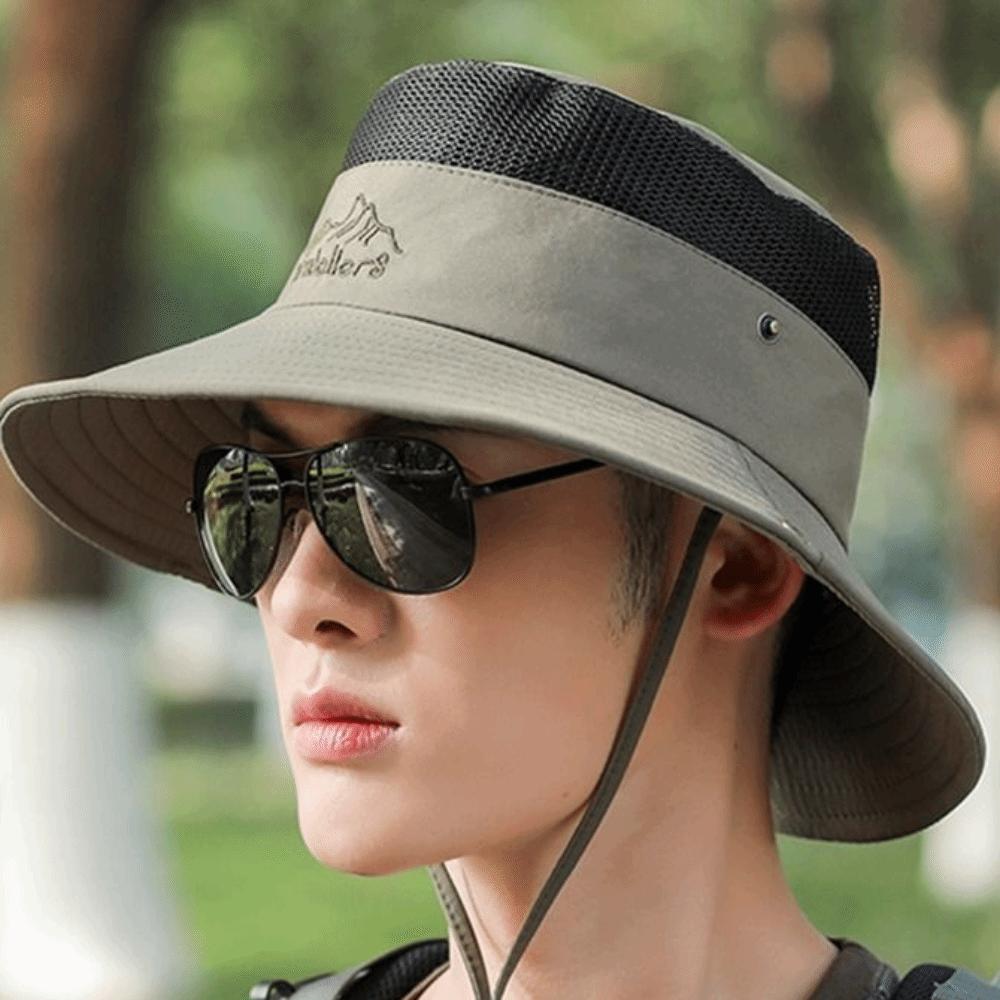 For Men Outdoor Cycling Cap Polyester Bucket Hat With Neck Flap Women Sun Hat Summer UV Protection