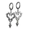 Gotisch Punk Flammenherz Spikes Ohrringe Edelstahl Ohrschmuck Einzigartiger Schmuck Für Damen Und Mädchen