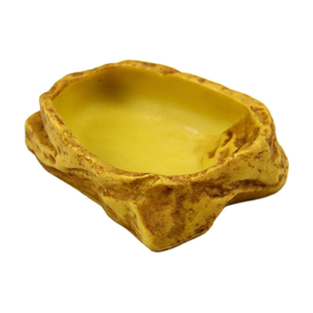Reptile Water Bowl Resin Terrarium Habitat Decoration Terrarium Water Dish for Snake Tortoise Bearded Dragon Turtle Chameleon