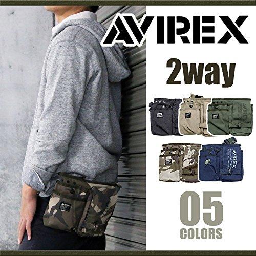 AVIREX Taška přes rameno s orlem, Ledvinka a Bederní taška, Obousměrný design pro muže i ženy, AVX342L (písek, avirex-013)