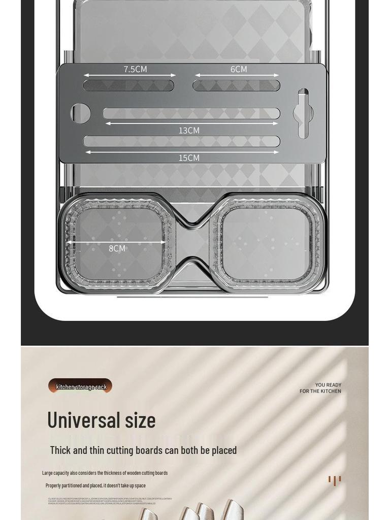 Wall-Mounted Multifunctional Cutlery Rack: Integrated Chopstick Holder & Knife Organizer with Drainer