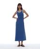 PARTIMENTO WOMEN Pwc Overlay Sleeveless Maxi Dress_Blue Stripe