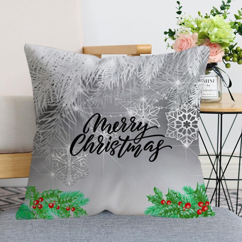 

Nordic Style Simple Christmas Pillow Case Sofa Pillow Office Living Room Decoration Waist Cushion Home Backrest Cushion 45 * 45Cm [without core]
