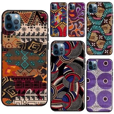 Etui z nadrukiem w stylu afrykańskim na iPhone'a XR X XS Max SE 2020 7 8 Plus Etui na telefon iPhone 11 14 12 13 Pro Max Mini
