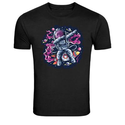 Astronaut Dabbing Weltraum Grafik T-Shirt Galaxie Stil T-Shirt