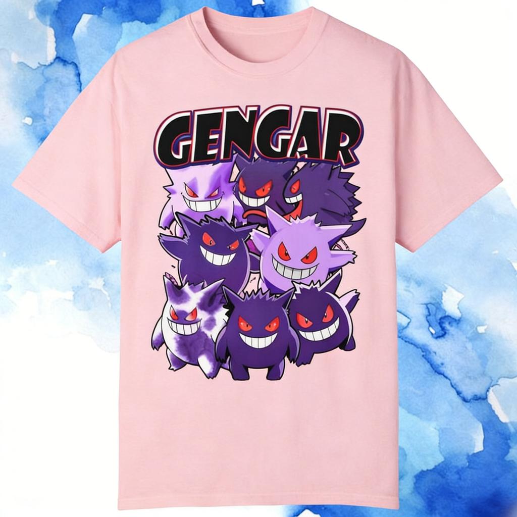 Anime Gengar Graphic T Shirt Man Pokemon 2026 Oversized Women Casual Cotton Short Sleeve Tee Streetwear Y2k Clothes Summer Tops