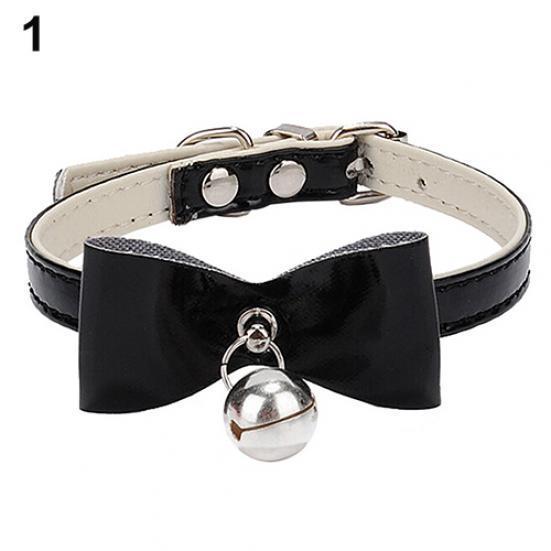 Buy Adjustable Dog Puppy Pet Cat Collars Bowknot Buckle Necklace Bell