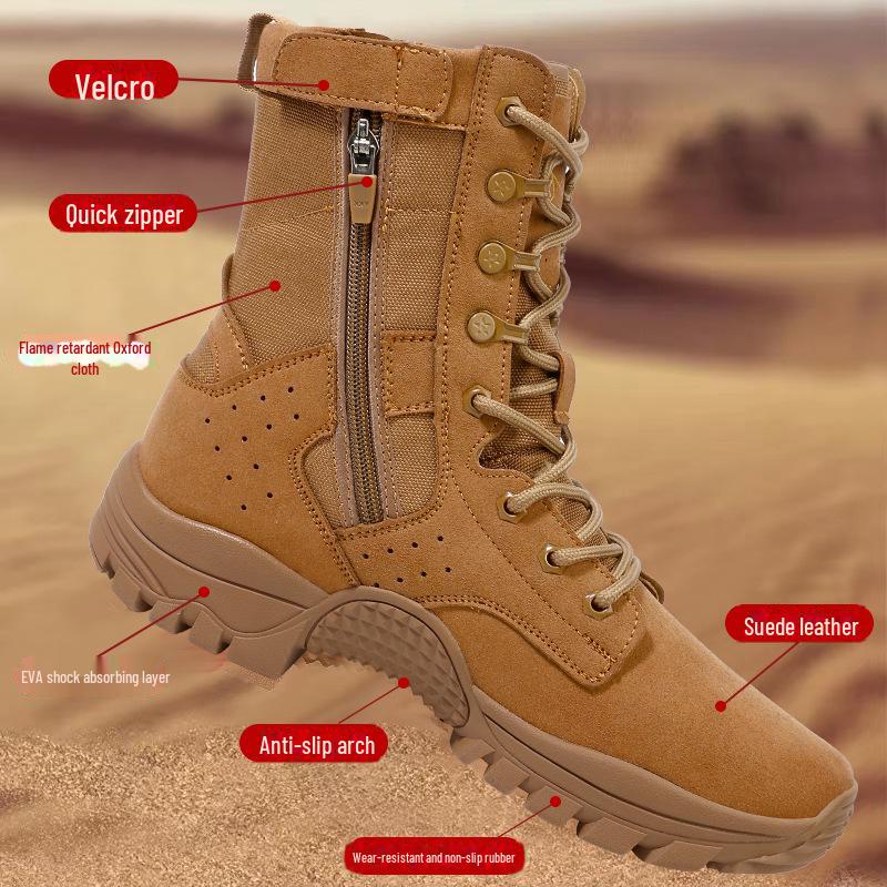 

Мужские коричневые кожаные высокие летние рабочие ботинки – дышащие, амортизирующие ботинки Martin Size 45