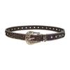 Punk PU Waist Belt Fashionable Heavy Duty Hip Hop Belt Waistband Glinting Belt with Encrusted Glitter