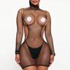 Double Straps Off Shoulder Teddies Bodysuit Lingerie Women Sexy Crotchless Bodystocking Lace Mesh Catsuits Erotic Lenceria Mujer