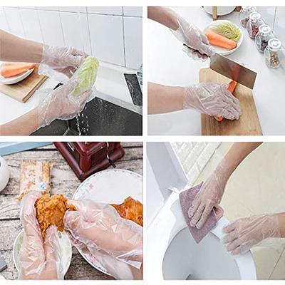 Klare Einweghandschuhe Transparente Plastikhandschuhe Latexfrei Lebensmittelzubereitungssichere Handschuhe zum Kochen Reinigen Grillen Küchenutensilien
