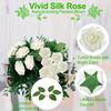 25pcs Artificial Flowers, Fake Flowers Roses W/stem For DIY Wedding Bouquets Centerpieces Arrangements Party Home Decorations