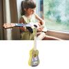 Kids Guitar Toy Plastic Cartoon Pattern Educational 4 String Playable Ukulele Toy for Boys Girls Big Eye Dragon Pattern