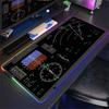 RGB Desk Mat Aviation Theme Mouse Pad Large Rubber Anti-slip Aircraft Dashboard Mousepad Office and Gamr Keyboard Mats Decor Mat