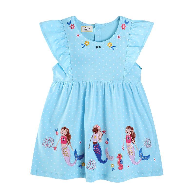 2026 New Girls Spring/Summer Cartoon Dresses - Baby Fashion Size 7T/120-130CM