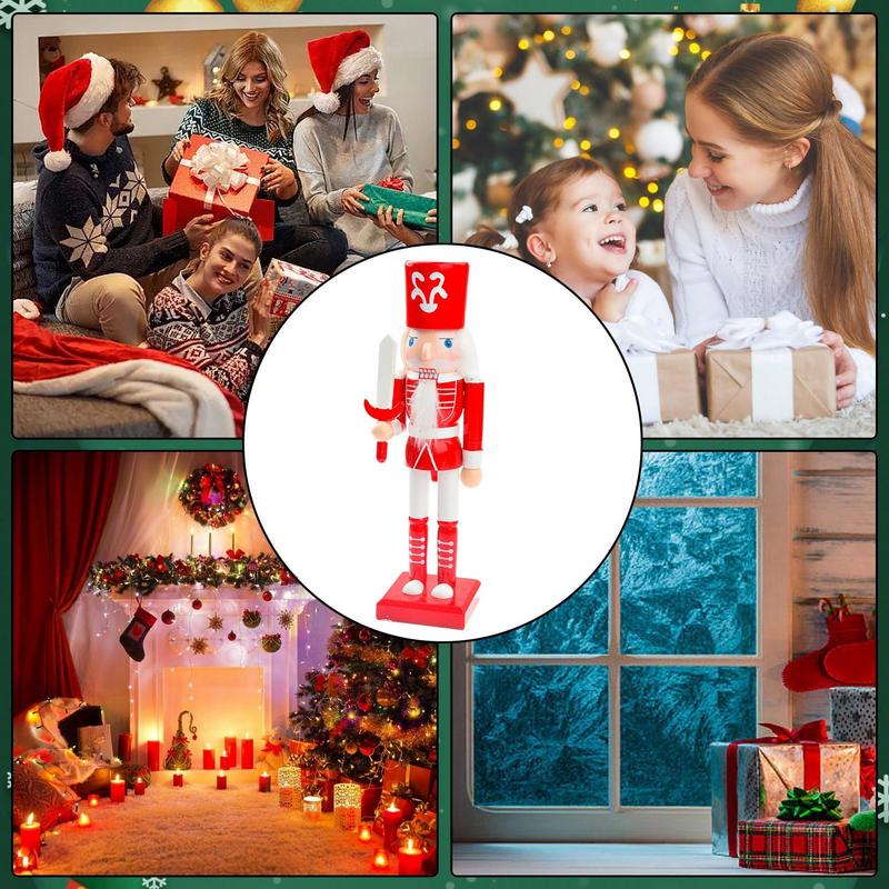 Wooden Nutcracker Figures Large King Nutcrackers Christmas Decorations Traditional Wood Nutcracker Decor For Festive Xmas