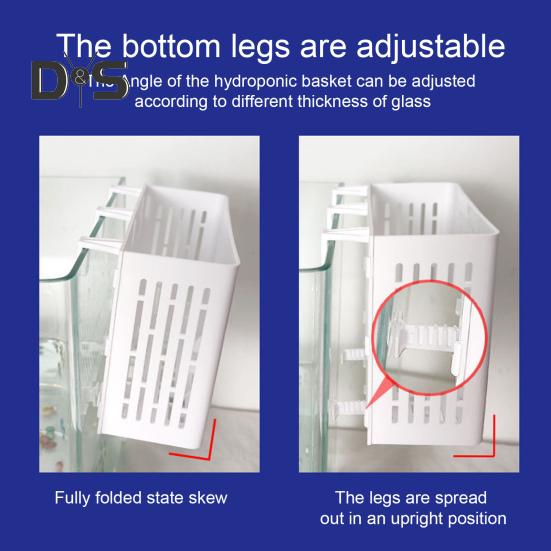 Aquarium Plant Holder with Hooks Fish Tank Plant Stand Aquarium Planter Cup Hydroponic Basket for Aquatic Plant Cultivation