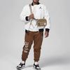 Jordan MJ Essentials Member Letter Tie Casual Ribbed Cuff Fleece-Lined Knit Sweatpants Kids Bottoms Light-British-Tan FV5650-281