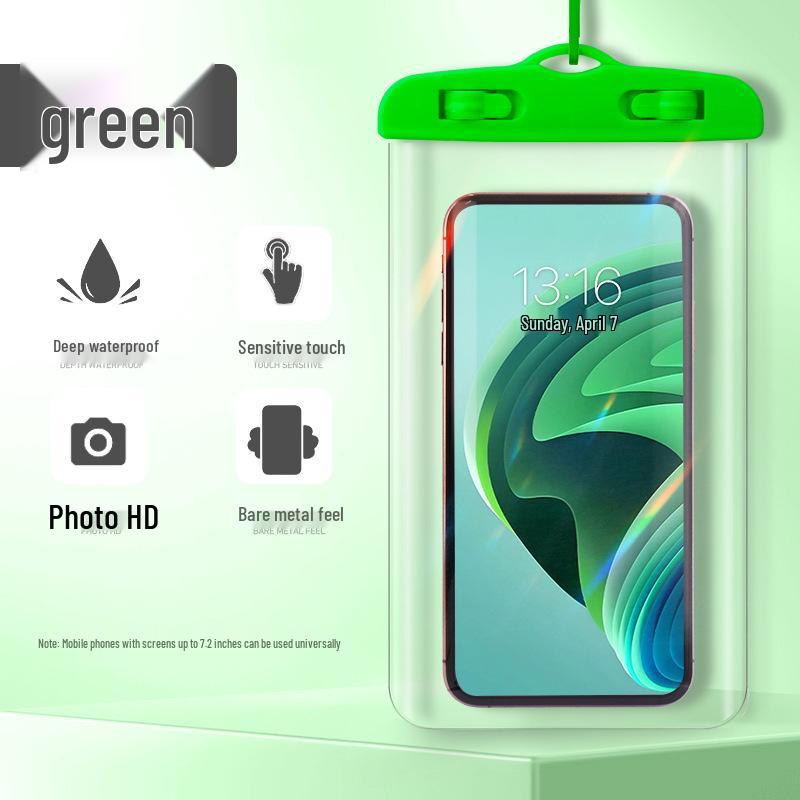 Floating Waterproof Phone Bag with Airbag: Touchscreen Compatible, Transparent, for Swimming, Rafting, Diving, Water Parks, and Photography