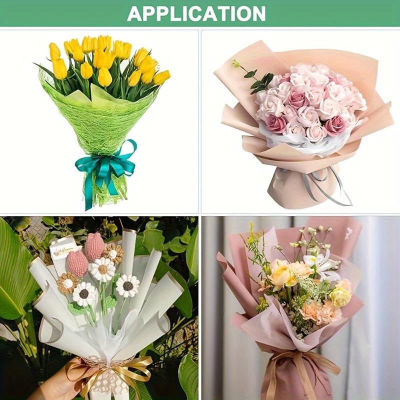 76pcs Floral Arrangement Wrapping Paper, 11.8x11.8in, DIY Projects & Gift Packaging, Floral Arrangement Accessories