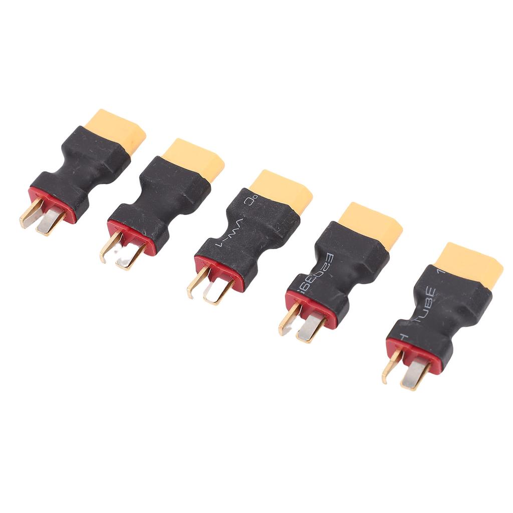 5PCS Male XT60 To Male T Plug Connector Adapter Secure Connection Easy Installation for RC Car LiPo Battery Charger