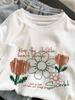 American Vintage Short Sleeve Pure Cotton T-Shirt 2026 New Women's Summer Loose Plus Size Trendy Printed Casual Round Neck Top