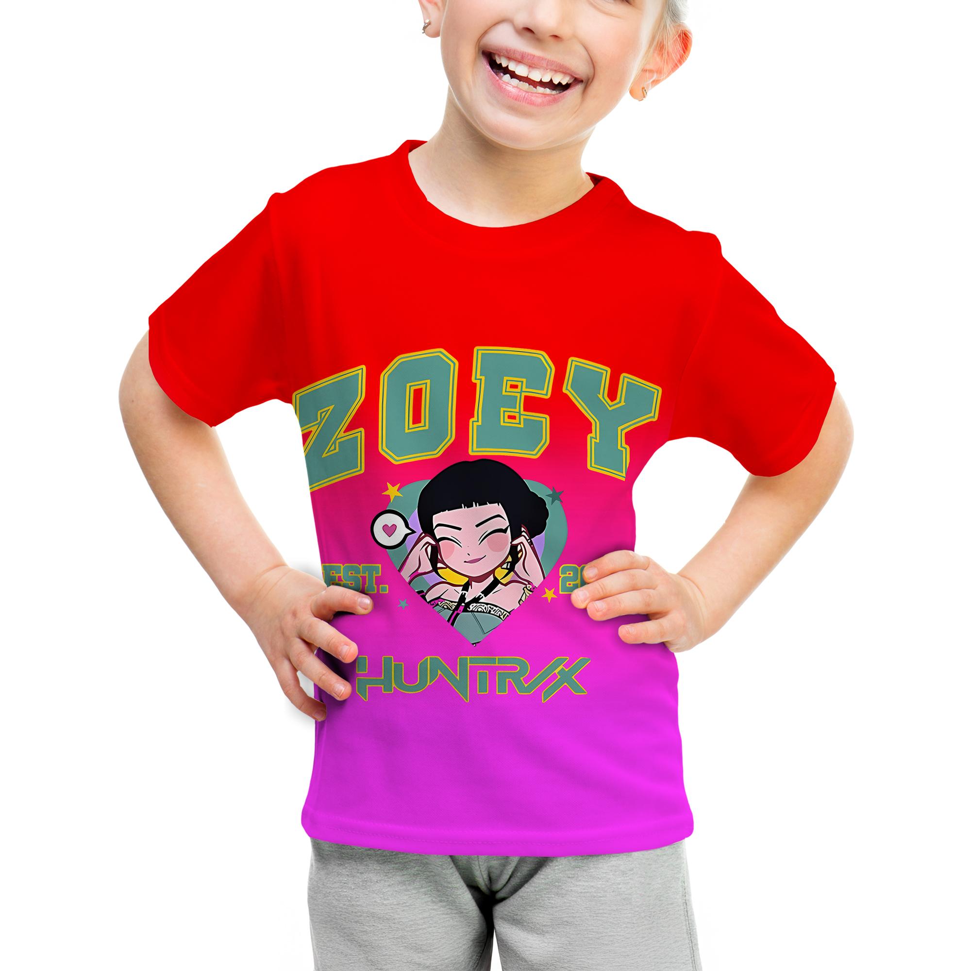 Children s cotton KPop demon hunter casual top short sleeved girl boy KPop demon girl group fan gift T-shirt 110