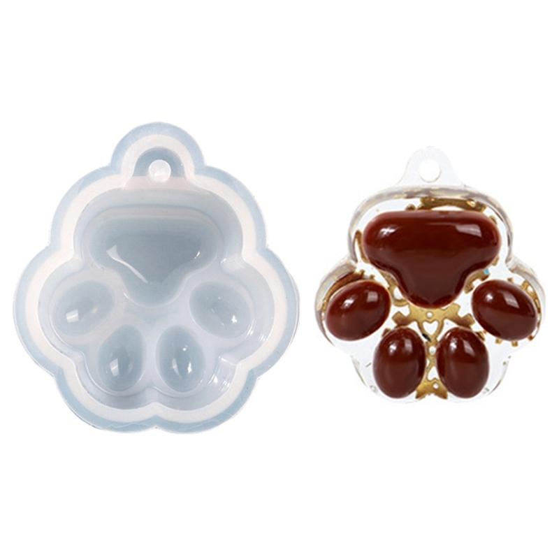 

Animal Resin Mold Cat-Paw Silicone Epoxy Casting Mold for DIY Pendant Jewelry Making Handmade Lovely Keychain Craft