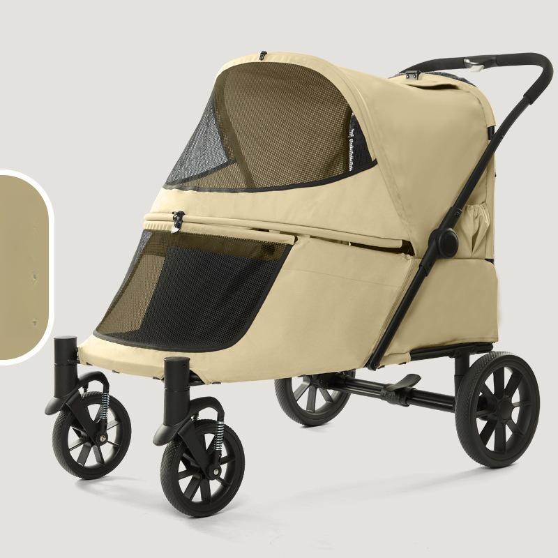 Large Dog Pet Strollers Carts Foldable Pet Carriers Large Capacity Dog Cart for Elderly Dogs Golden Retriever Carriers Supplies