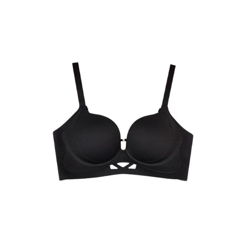 Wirefree Seamless Push-Up Bra: Invisible, Anti-Sag, Side Support for Small Busts.
