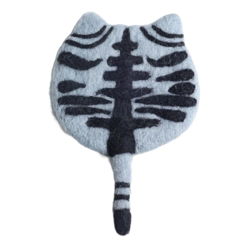 

Lovely Cats Shape Felt Coaster Heat Resistant Soft Wool Materials For Hot Beverages Decorative Kitchen Accessory